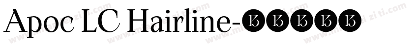 Apoc LC Hairline字体转换